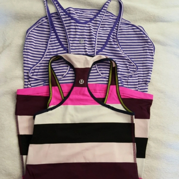 Striped Racerback Tank Tops - Picture 6 of 7